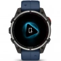 Умные часы Garmin Quatix 8 Pro 47mm Amoled Sapphire LTE (010-03198-50) (Синий силиконовый ремешок) EAC
