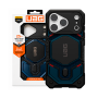 Противоударная накладка UAG MONARCH PRO с Magsafe с защитой на модуль камеры совместимая с 18 Pro Max/17 Pro Max черо-синяя