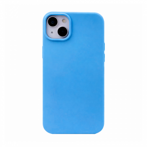 Силиконовая накладка совместимая с iPhone 14 Plus (SC) голубая Partner