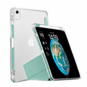Чехол-книжка Mosbros Clear-Pro совместимая с iPad 10 (2022) 10.9"/iPad 11(A16) (2025) мятная