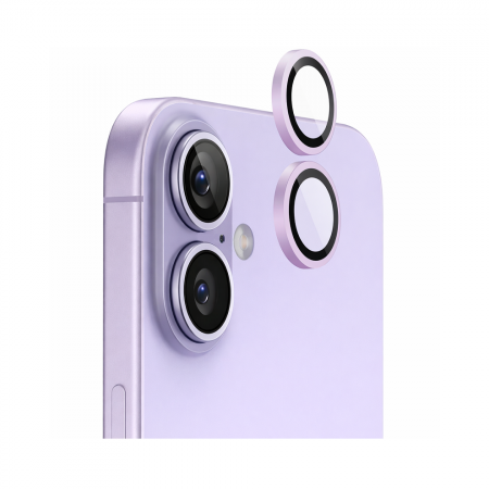 Защитное стекло на камеру WIWU Titan совместимое с iPhone 17 Purple (лаванда)