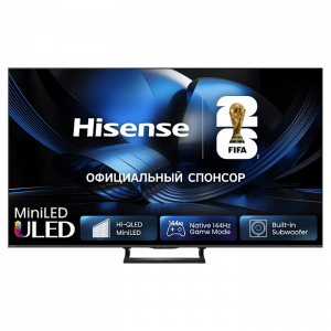 Телевизор Hisense 65" 65U7S 4K UltraHD, 3840x2160, Mini LED, 144 Гц, VIDAA OS ЕАС (гарантия Hisense)