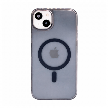 Пластиковая накладка WIWU Crystal Case MagSafe совместимая с iPhone 14 Plus затемненная