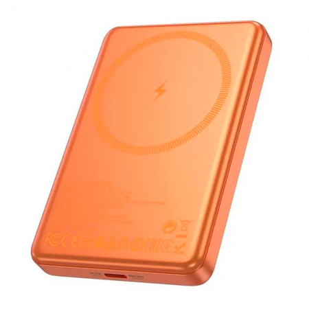 Внешний аккумулятор Hoco 10000 mAh Q26A Ultra Slim Power Bank (оранжевый) - фото 3