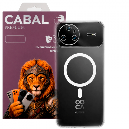 Противоударная накладка Cabal Premium Clear Case c MagSafe для Huawei Nova 15 Pro прозрачная