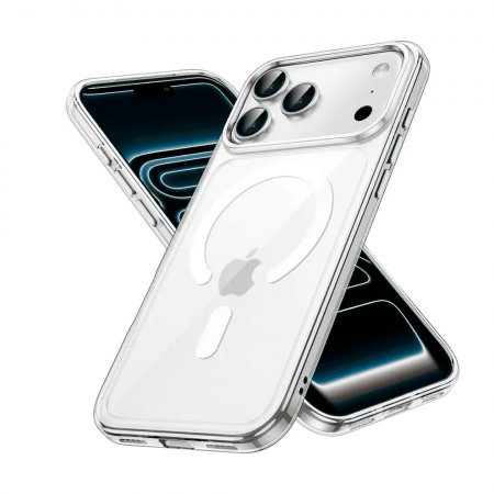 Пластиковая накладка Keephone Rebecca с MagSafe совместимая с iphone 17 Pro прозрачная