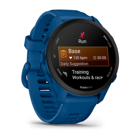 Умные часы Garmin Forerunner 70 43mm Amoled синие с синим силиконовым ремешком (010-04307-15) Тайвань - фото 3