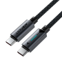 Кабель AceFast Type-C/Type-C C19-03 нейлон 60W 1.2м черный