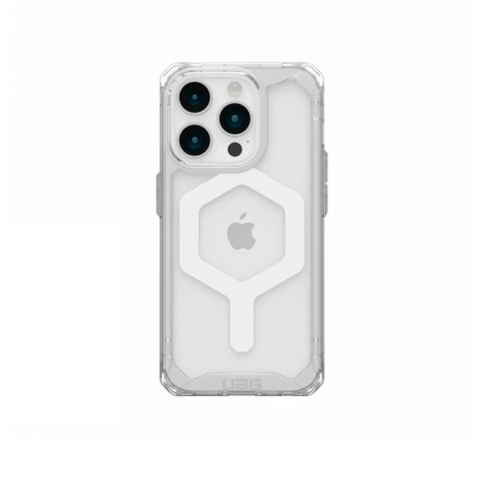 Противоударная накладка UAG Plyo MagSafe белый совместимая с iPhone 15 Pro прозрачная 