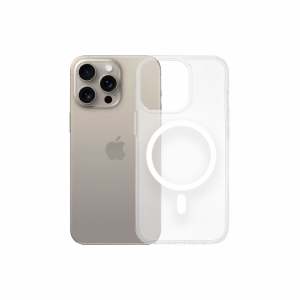 Противоударная накладка Cabal Premium Clear Case c MagSafe совместимая с Apple iPhone 15 Pro прозрачная