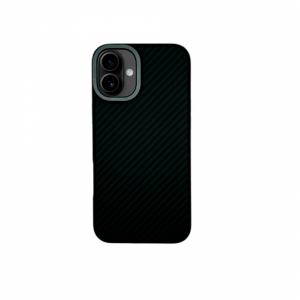 Кевларовая накладка Comma Kevlar Series Magnetic case совместима с iPhone 16 Plus черная