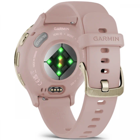 Умные Часы Garmin VENU 3S GPS Smartwatch Pink Dawn золотистые с розовым ремешком (010-02785-53) (Тайвань) - фото 3