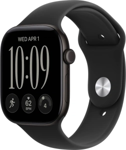 Apple Watch Series 12 (MJEA4) 42mm Black Al Black SB (черный/черный спортивный ремешок) (S/M)