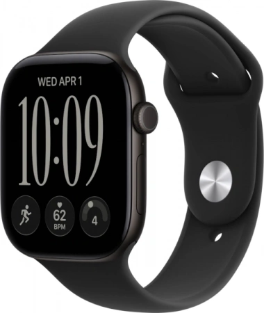 Apple Watch Series 12 (MJEA4) 42mm Black Al Black SB (черный/черный спортивный ремешок) (S/M)
