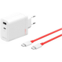 Сетевое зарядное устройство Oppo SUPERVOOC 120W (USB) + кабель (Type-C)  белый EAC