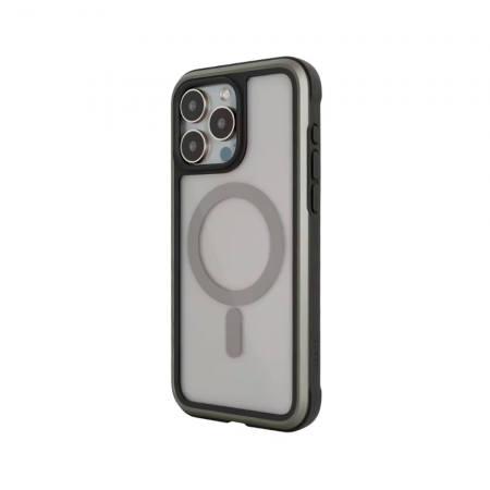 Противоударная накладка Kzdoo Mag Ares с MaagSafe совместимая с iPhone 16 Pro прозрачная черный кант - фото 2