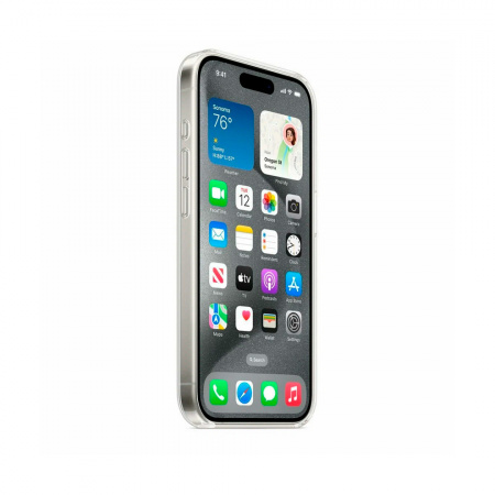 Пластиковая накладка Clear Case с MagSafe совместимая с iPhone 15 Pro прозрачная LB  - фото 2