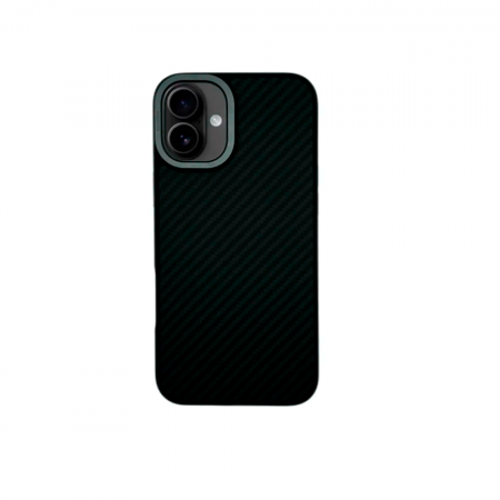 Кевларовая накладка Comma Kevlar Series Magnetic case совместима с iPhone 16 Plus черная