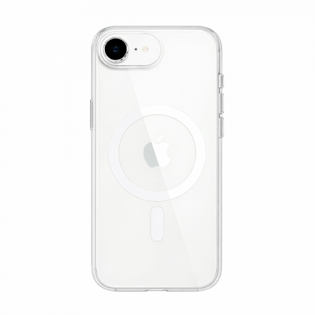 Пластиковая накладка Clear Case с MagSafe совместимая с iPhone 16E/17E прозрачная LB