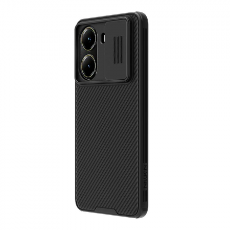 Противоударная накладка Nillkin Camshield Pro Case совместимая с ПОКО X7 Pro черная с защитой на камеру - фото 2
