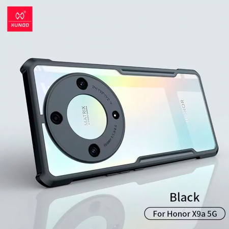 Противоударная накладка Xundd для Honor X9A прозрачная с черными бортами - фото 5