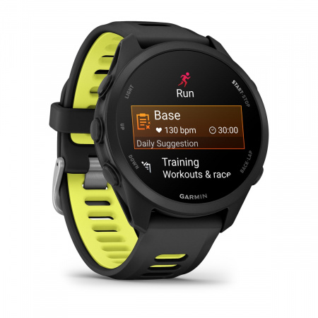 Умные часы  Garmin Forerunner 170 43mm Amoled черный с черным силиконовым ремешком (010-03920-50) Тайвань - фото 4