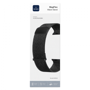 Браслет милановская петля WIWU MagFlex Watch Band (WB302) совместимый с Apple Watch (44/45/46/49mm) Black (черный)