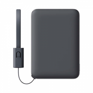 Внешний аккумулятор Ксиаоми Ultra-thin Power Bank with Built-in Cable 5000W 22.5W (PB0522S) Gray CCC