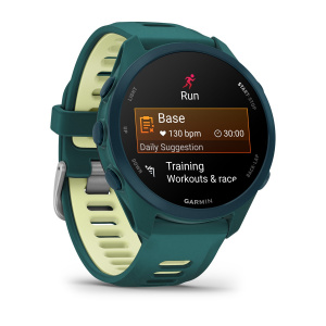Умные часы  Garmin Forerunner 170 Music 43mm Amoled зеленый с зеленым силиконовым ремешком (010-03920-54) Тайвань