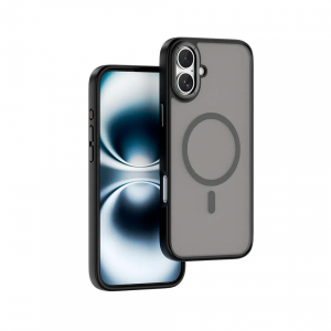 Пластиковая накладка Dfans Design с MagSafe совместимая с iPhone 16 затемненная