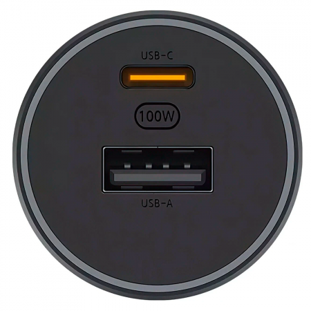 Автомобильное зарядное устройство Ксиаоми Ми Car Charger (USB-C/USB-A) 100W Black (черный) - фото 2