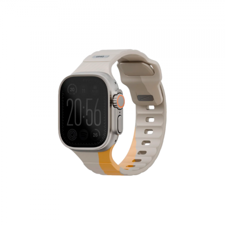 Ремешок Uniq Stride совместимый с Apple Watch (44/45/46/49 mm) каучуковый бежевый/желтый - фото 2