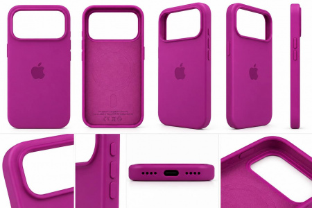 Накладка Silicone Case с MagSafe совместимый с iPhone 18 Pro/17 Pro Purple (пурпурный)   - фото 2