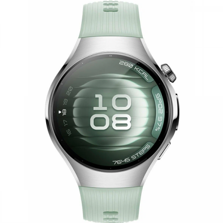 Смарт-часы Huawei Watch 5 42мм LTE стальной/зеленый ремешок ЕАС - фото 2