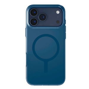 Пластиковая накладка Uniq Clario с Magsafe совместимая с 17 Pro Max синяя