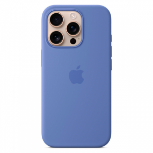 Накладка Silicone Case с MagSafe совместимая с iPhone 16 Pro Max синяя LB