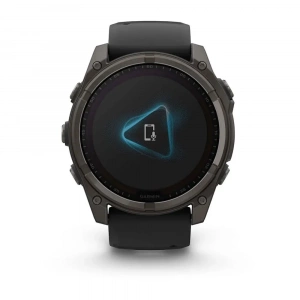 Умные часы Garmin Fenix 8 51mm Solar Sapphire DLC Carbon Grey titanium with black peddle gray (сапфирово-титановый с серым ремешком) (010-02907-10)