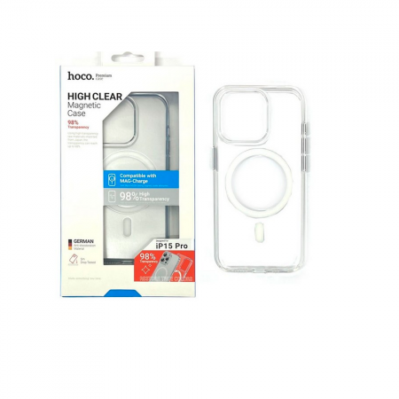 Противоударная накладка Hoco с MagSafe совместимая с iPhone 16 Pro прозрачная - фото 2