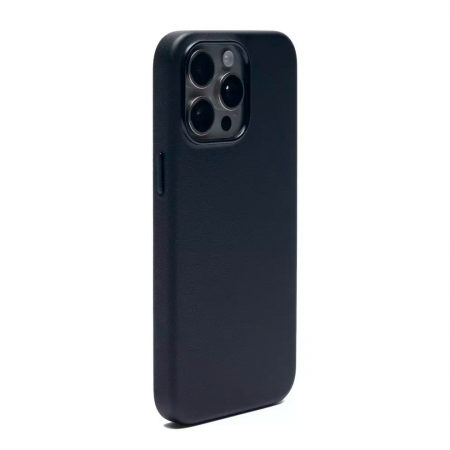 Накладка из эко-кожи Kzdoo Noble Collection с MagSafe совместимая с iPhone 15 Pro черная - фото 2