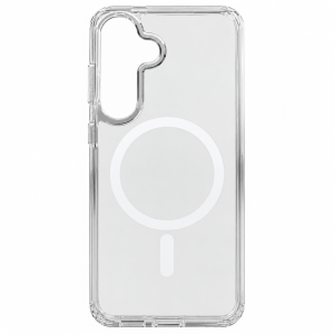 Пластиковая накладка Clear Case с MagSafe совместимая с Samsung S25/S24 прозрачная LB