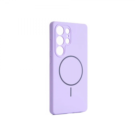 Накладка Silicone Case с MagSafe совместимая с Samsung S25 Ultra лавандовая - фото 2