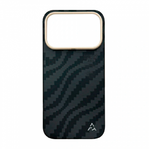 Кевларовая накладка Alrlty Bamboo Weaving art с MagSafe совместимая с iPhone 17 Pro Black (черная)