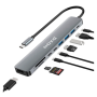 USB Хаб NOXO (N1) 9 in 1 серый 
