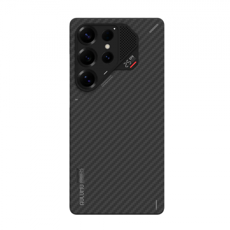 Кевларовая накладка Aulumu Aramid Fiber Case совместимая с Samsung S25 Ultra черная - фото 3
