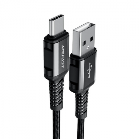 Кабель AceFast USB/Type-C (C1-04) нейлон 3A 1.2м черный - фото 2