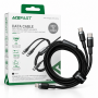 Кабель AceFast Type-C/2xType-C C22-02 нейлон 100W 1.2м черный