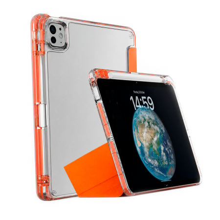 Чехол-книжка Mosbros Clear-Pro совместимая с iPad Pro 11" (2024/2025) оранжевая