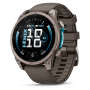 Умные часы Garmin Fenix 9 51mm AMOLED Sapphire Titanium with Pebble Gray Silicone Band (010-04763-05)