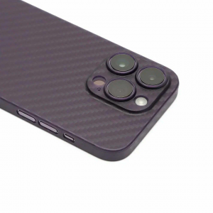 Пластиковая накладка KZDOO AIR CARBON совместимая с iPhone 14 Pro фиолетовая