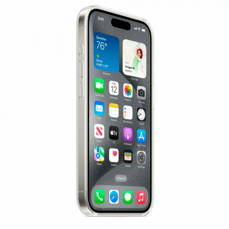Пластиковая накладка Clear Case с MagSafe совместимая с iPhone 15 Pro прозрачная (ITA) - фото 2